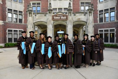 group of doctoral graduates
